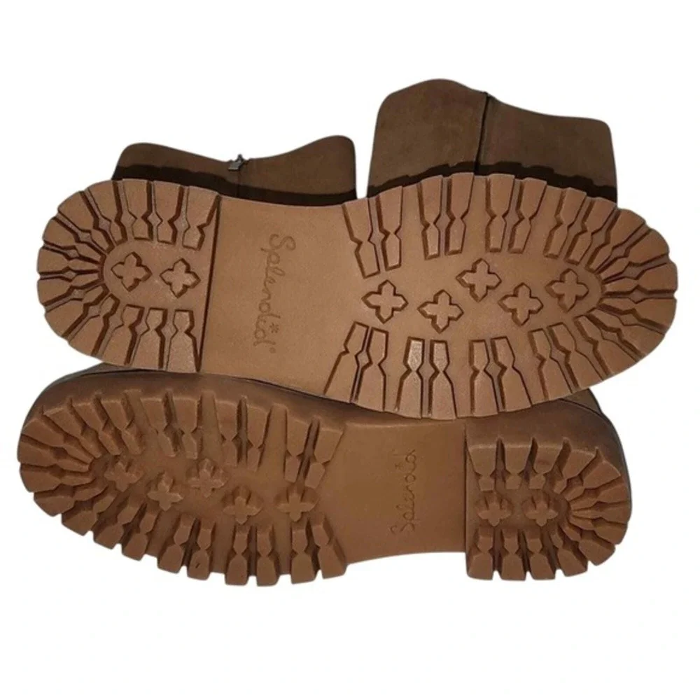 SPLENDID Amalia Knee High Lugged lug sole‎ suede leather Boots in Toast 7.5 new